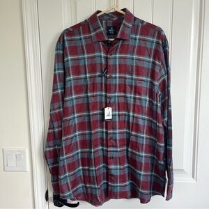 Johnnie-O Topshelf Caldwell Long Sleeve Button Down Bandana Red Plaid‎ NWT XL